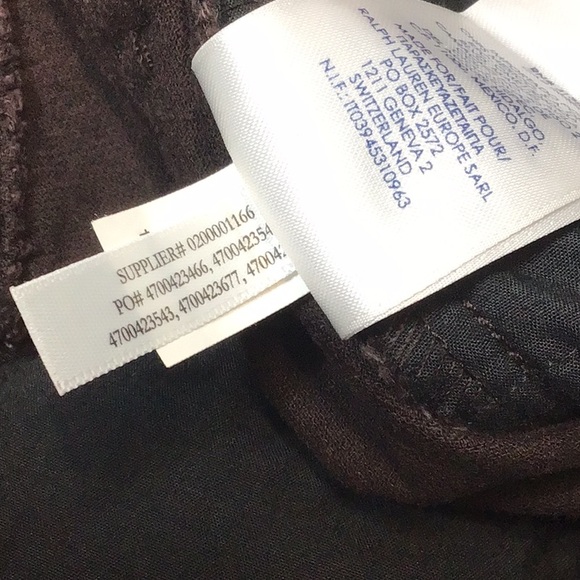 CHAPS Corduroy Dark Brown Slimming Stretch 5 Pocket Zip Front - Picture 10 of 11